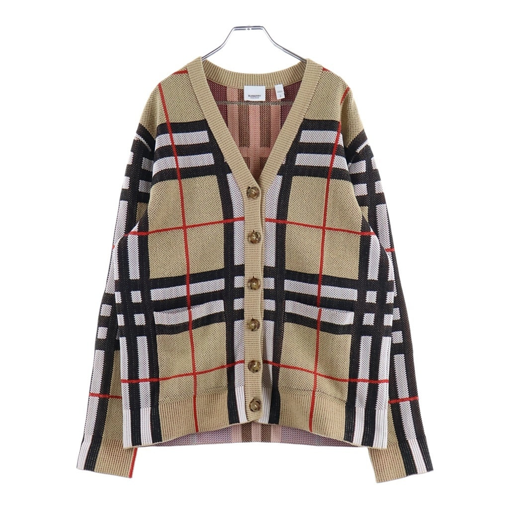 BURBERRY(バーバリー) ノヴァチェック ニット カーディガン ブラウン 8070353 レディース