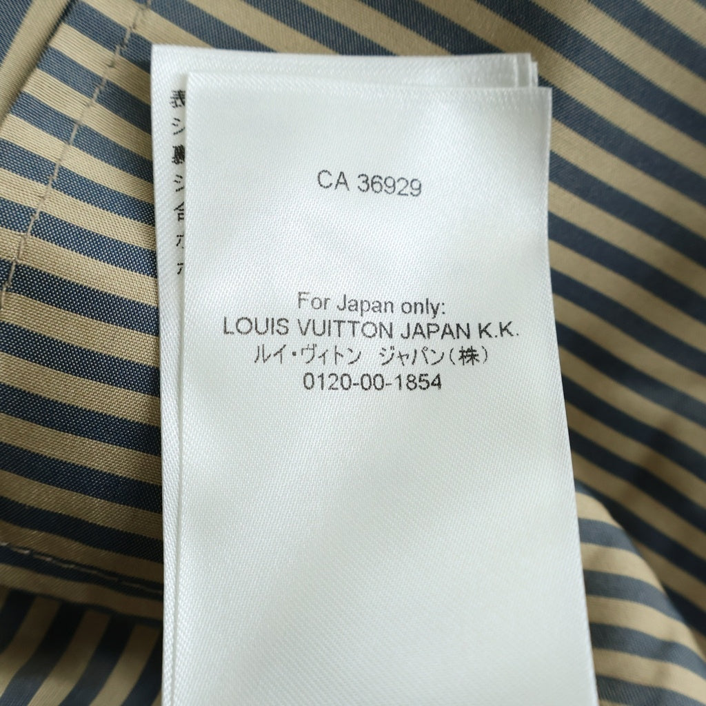 LOUIS VUITTON(ルイヴィトン) 24SS ストライプ スタンドカラー シルク 長袖シャツ ブラウス ゴールド/グレー レディース RW241WW CAN FQDR24