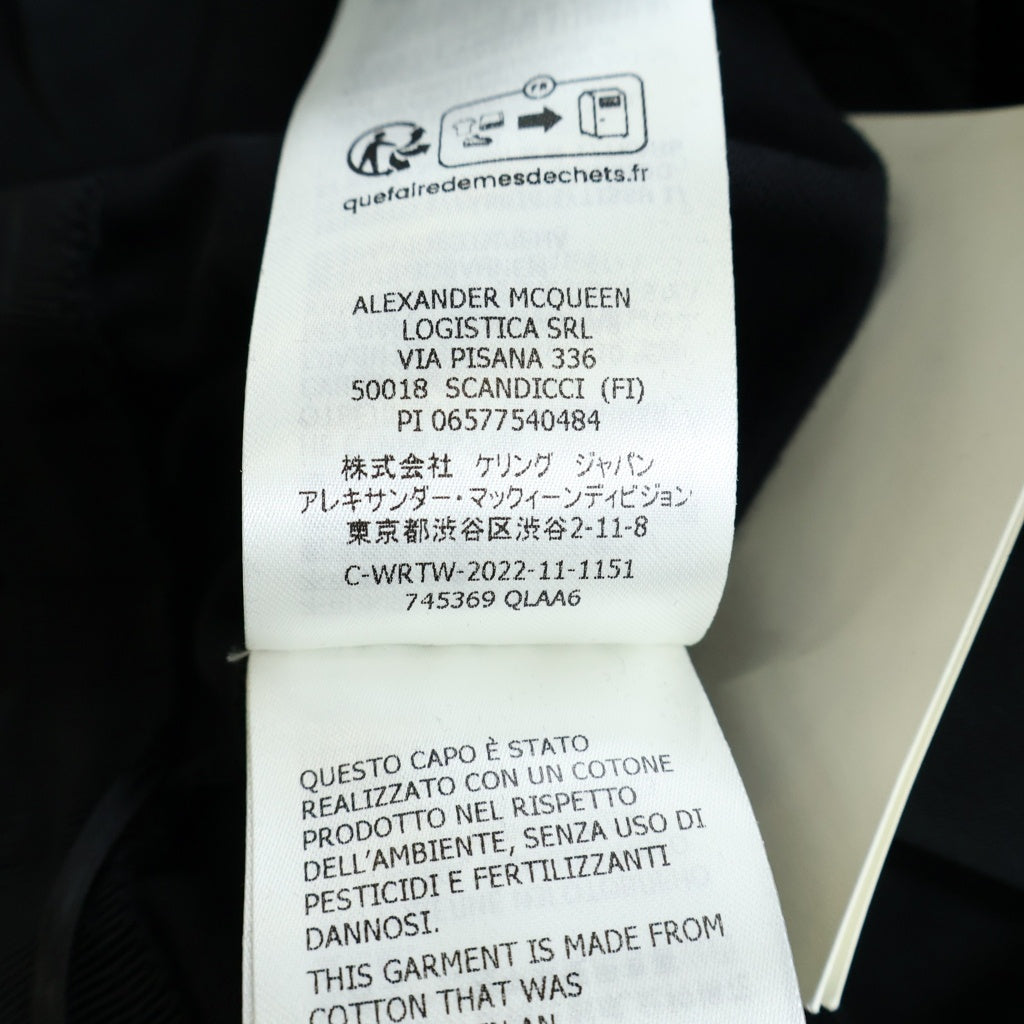 Alexander McQueen(アレキサンダーマックイーン) ナイロン切替 ドッキングデザイン ノースリーブ カクテルドレス ワンピース ブラック 745369 レディース