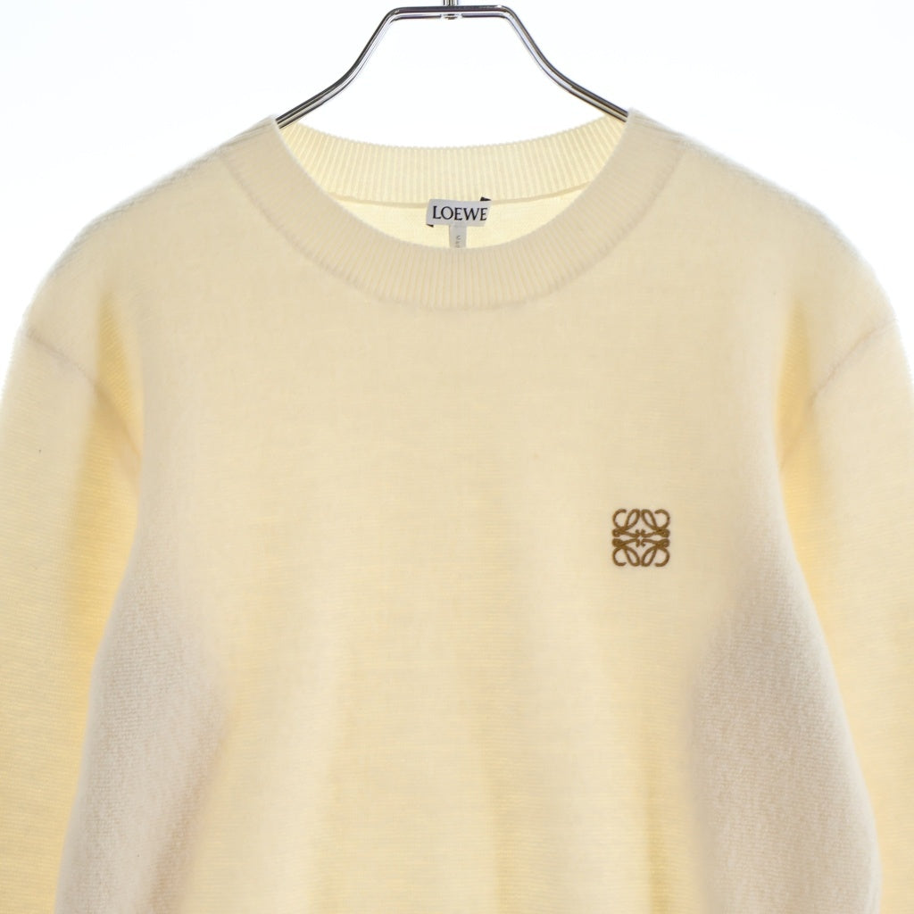 LOEWE(ロエベ) アナグラムロゴ刺繍 ポリエステル ニット セーター アイボリー レディース S359Y14GJ