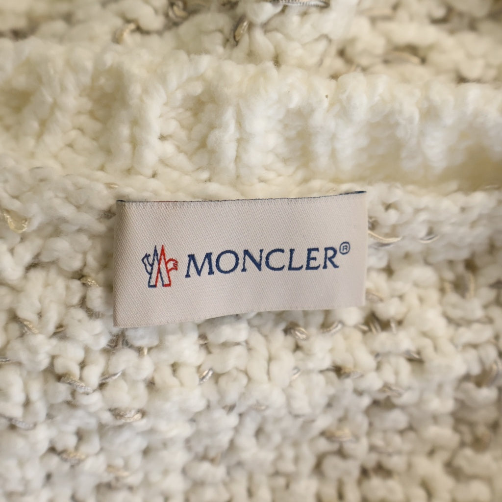 MONCLER(モンクレール) 25SS ブークレ コットン テクスチャーニット セーター ホワイト レディース K10939C00009