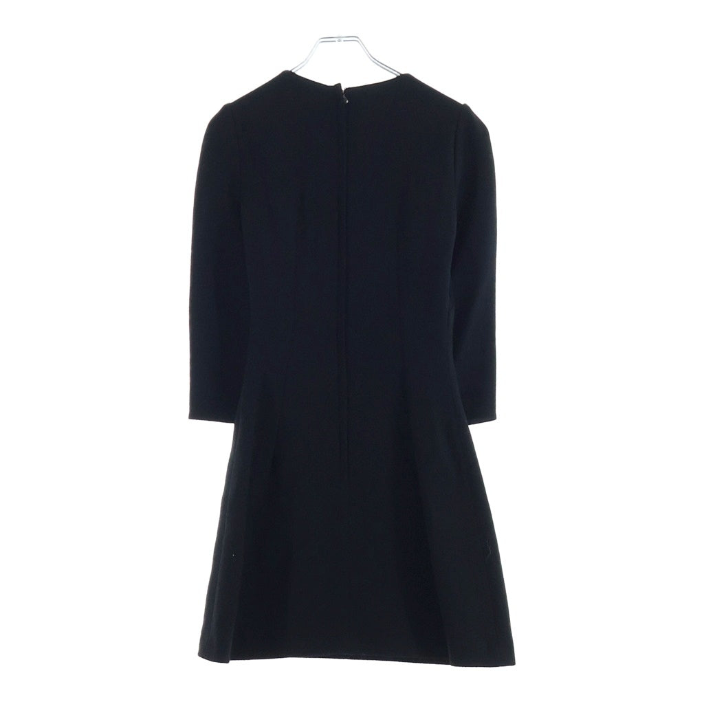 DOLCE & GABBANA(ドルチェアンドガッバーナ) 胸 ハートパッチデザイン タック ショート丈 ワンピース ブラック F66C6Z/FU2TZ-H レディース