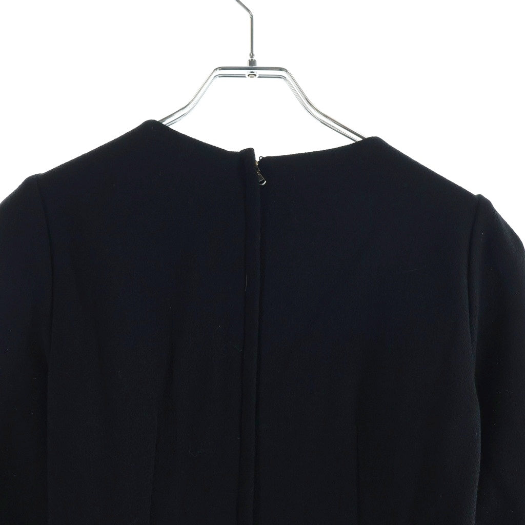 DOLCE & GABBANA(ドルチェアンドガッバーナ) 胸 ハートパッチデザイン タック ショート丈 ワンピース ブラック F66C6Z/FU2TZ-H レディース