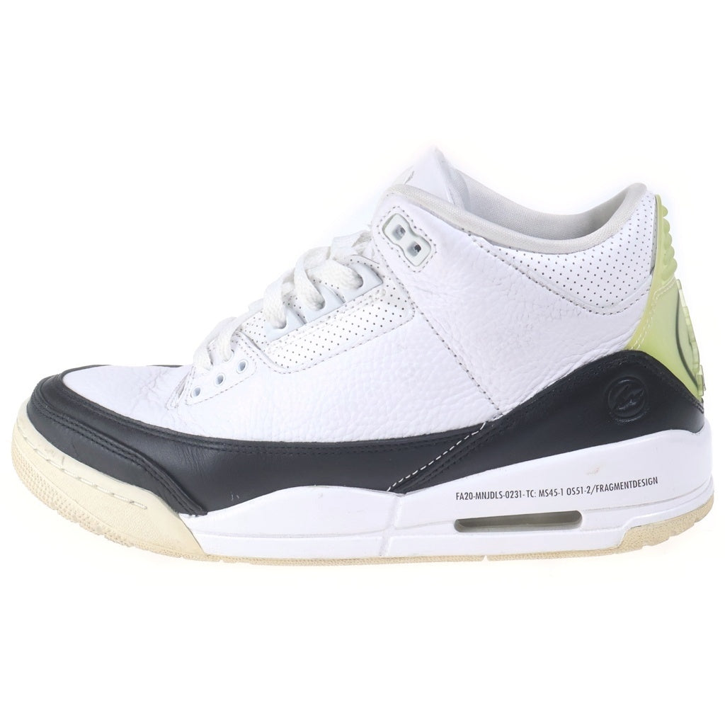NIKE(ナイキ) ×FRAGMENT DESIGN AIR JORDAN3 RETRO SP フラグメントデザイン エアジョーダン3 ミッドカットスニーカー ホワイト/ブラック US9/27cm DA3595-100