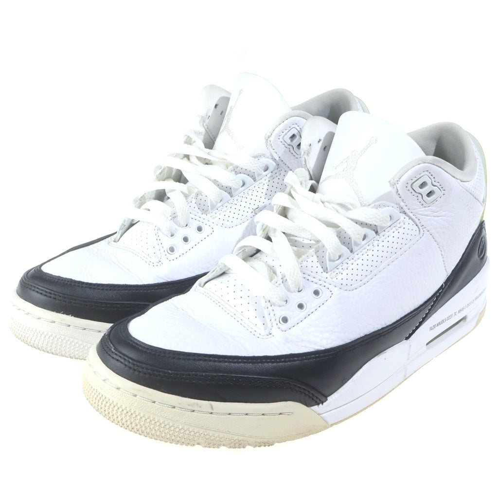 NIKE(ナイキ) ×FRAGMENT DESIGN AIR JORDAN3 RETRO SP フラグメントデザイン エアジョーダン3 ミッドカットスニーカー ホワイト/ブラック US9/27cm DA3595-100