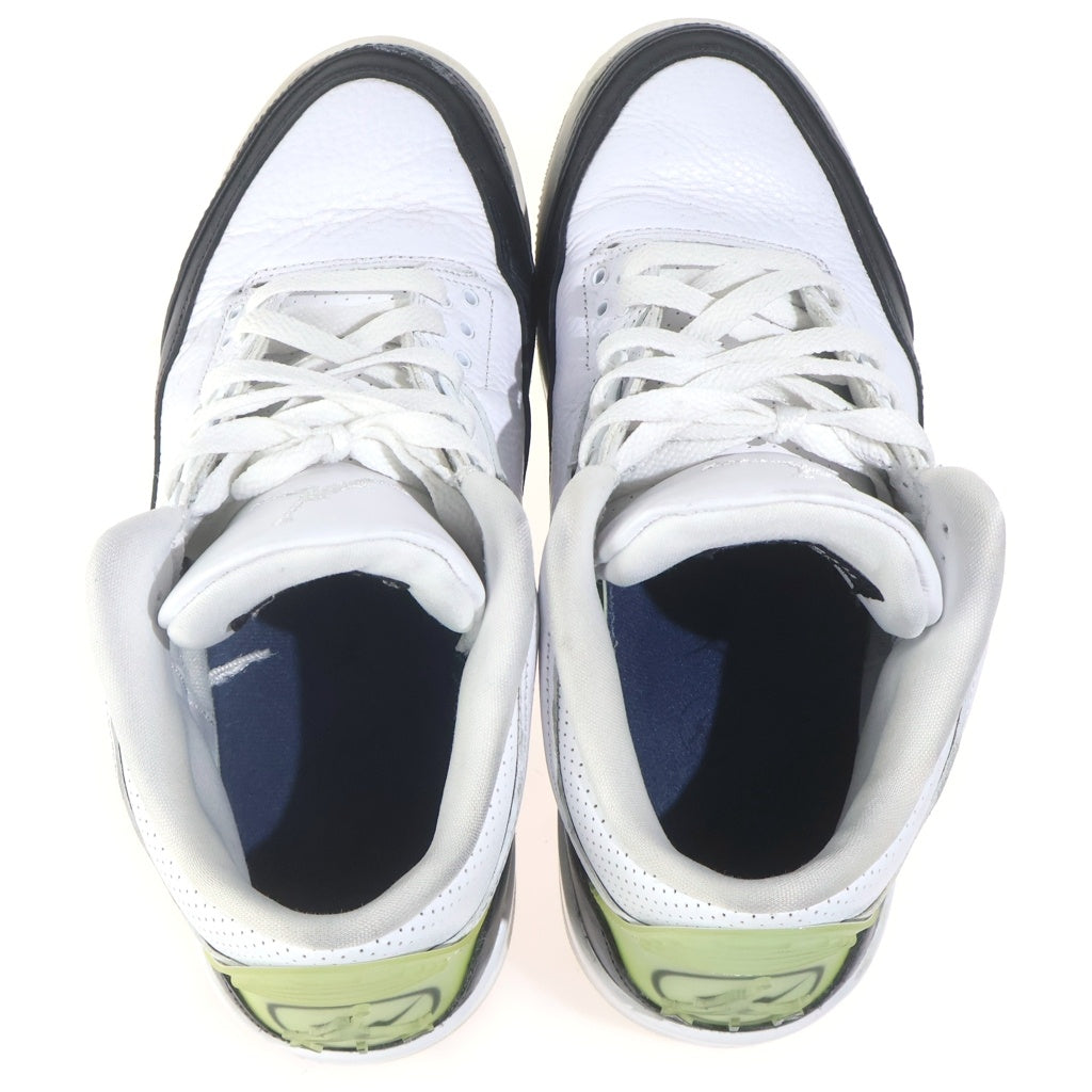 NIKE(ナイキ) ×FRAGMENT DESIGN AIR JORDAN3 RETRO SP フラグメントデザイン エアジョーダン3 ミッドカットスニーカー ホワイト/ブラック US9/27cm DA3595-100