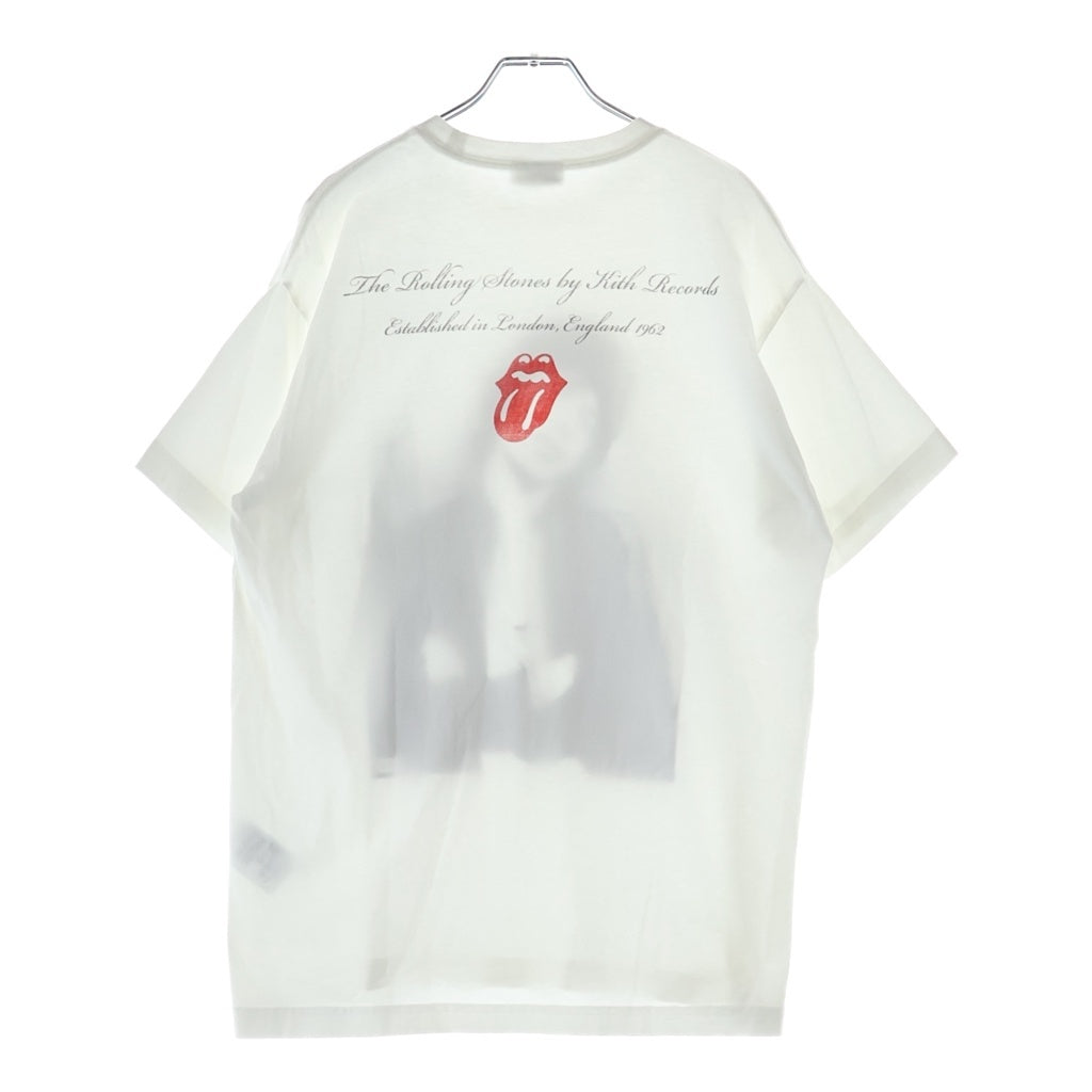 KITH(キス) ×The Rolling Stones Mick Photo Vintage Tee ローリングストーンズ ミック フォト ヴィンテージ Tシャツ ホワイト KHM033204