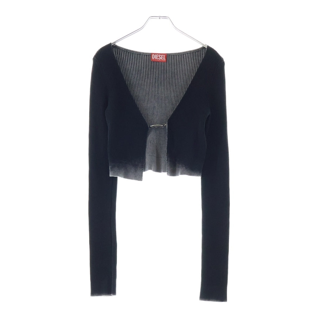 DIESEL(ディーゼル) 24SS M-LATINA オーバルDプレート ニットカーディガン ブラック レディース A14846
