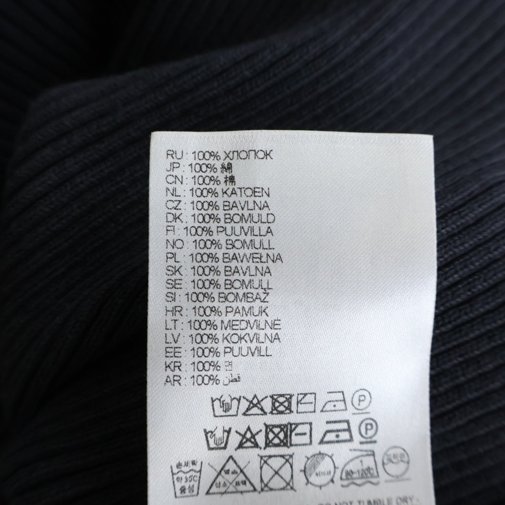 DIESEL(ディーゼル) M-ANCHOR-A-SS オーバルD リブニット 半袖Tシャツ ブラック A16249 レディース