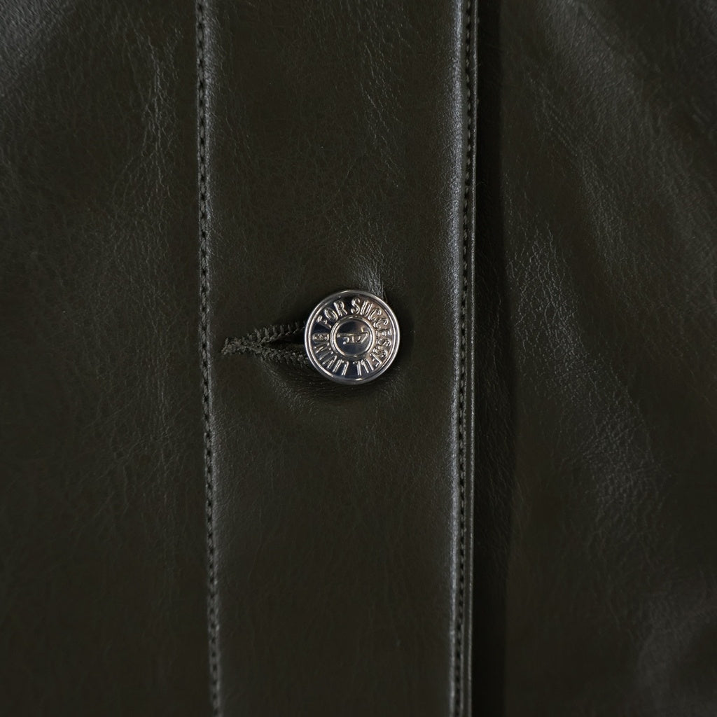 DIESEL(ディーゼル) G-CALLE フェイクレザー トラッカージャケット ブラウン レディース A08794