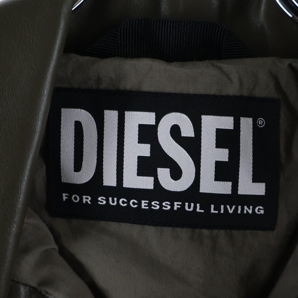 DIESEL(ディーゼル) G-CALLE フェイクレザー トラッカージャケット ブラウン レディース A08794
