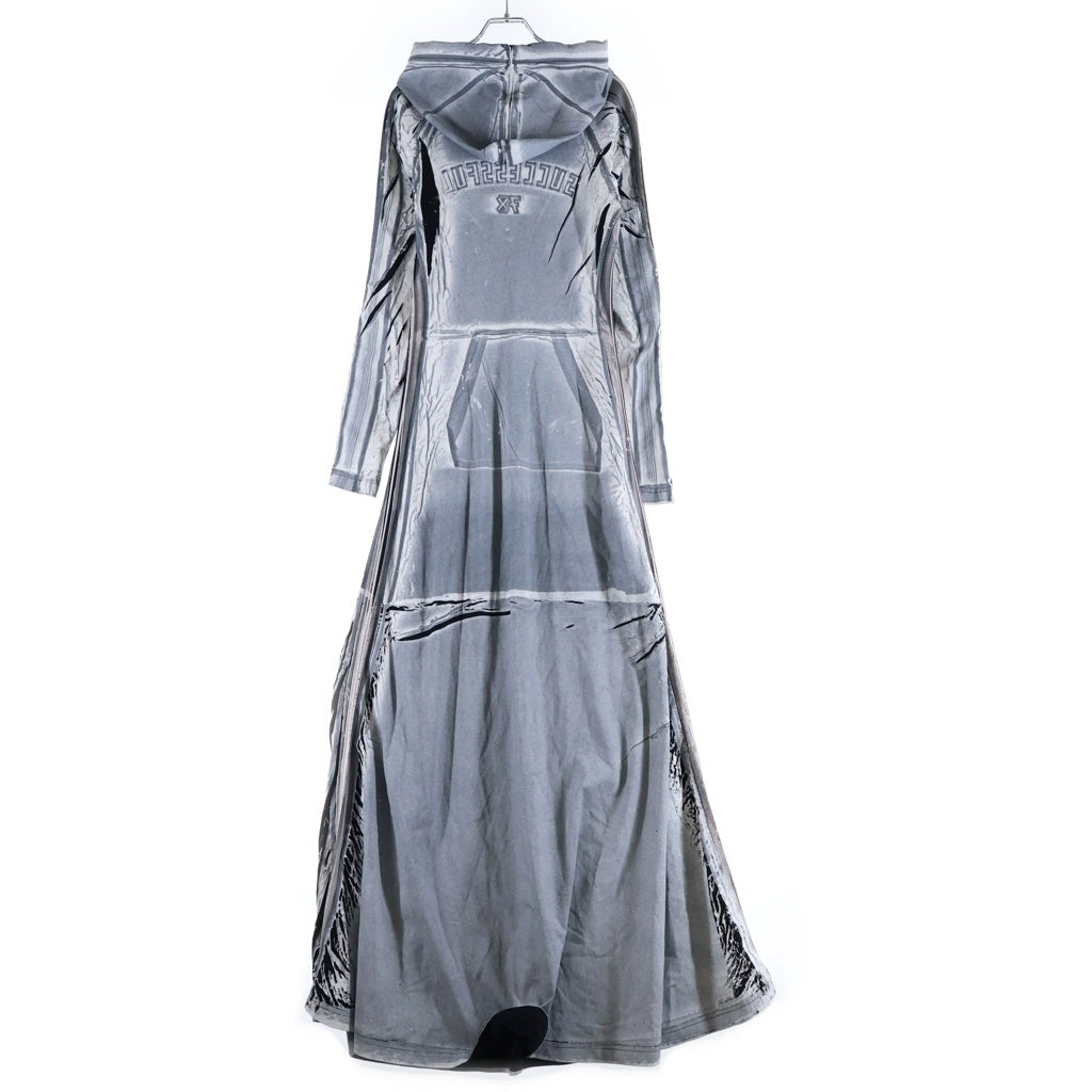 DIESEL(ディーゼル) D-ARAL-JP プリント フーデット ドレス/ワンピース グレー レディース A13449