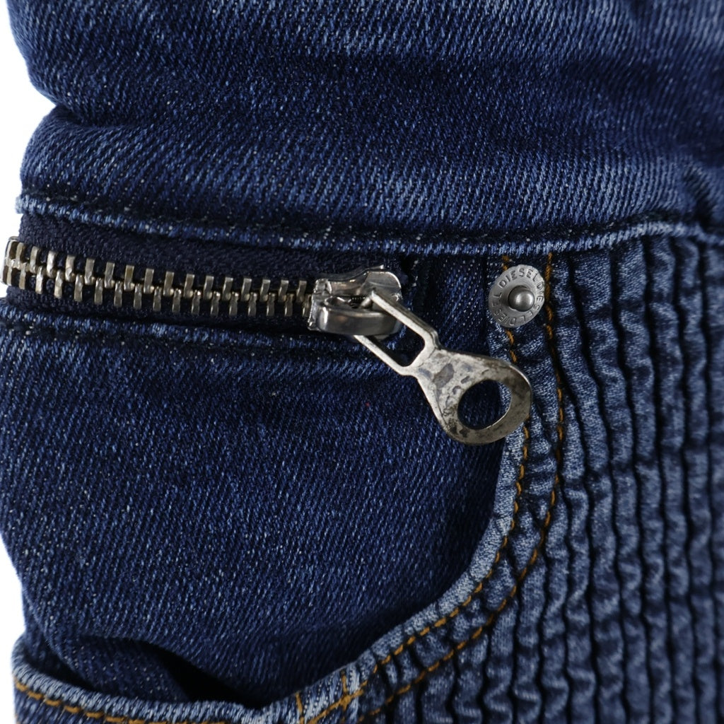 DIESEL(ディーゼル) DE-TERMINATE-FS フルジップアップ デニム ノースリーブ ドレス/ワンピース インディゴ A03729 レディース A05937