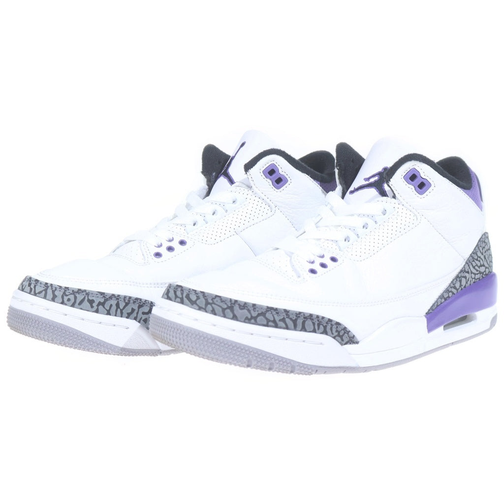 NIKE(ナイキ) AIR JORDAN 3 RETRO DARK IRIS CT8532-105 エアジョーダン3 レトロ ダークアイリス ハイカットスニーカー US8.5/26.5m ホワイト/パープル