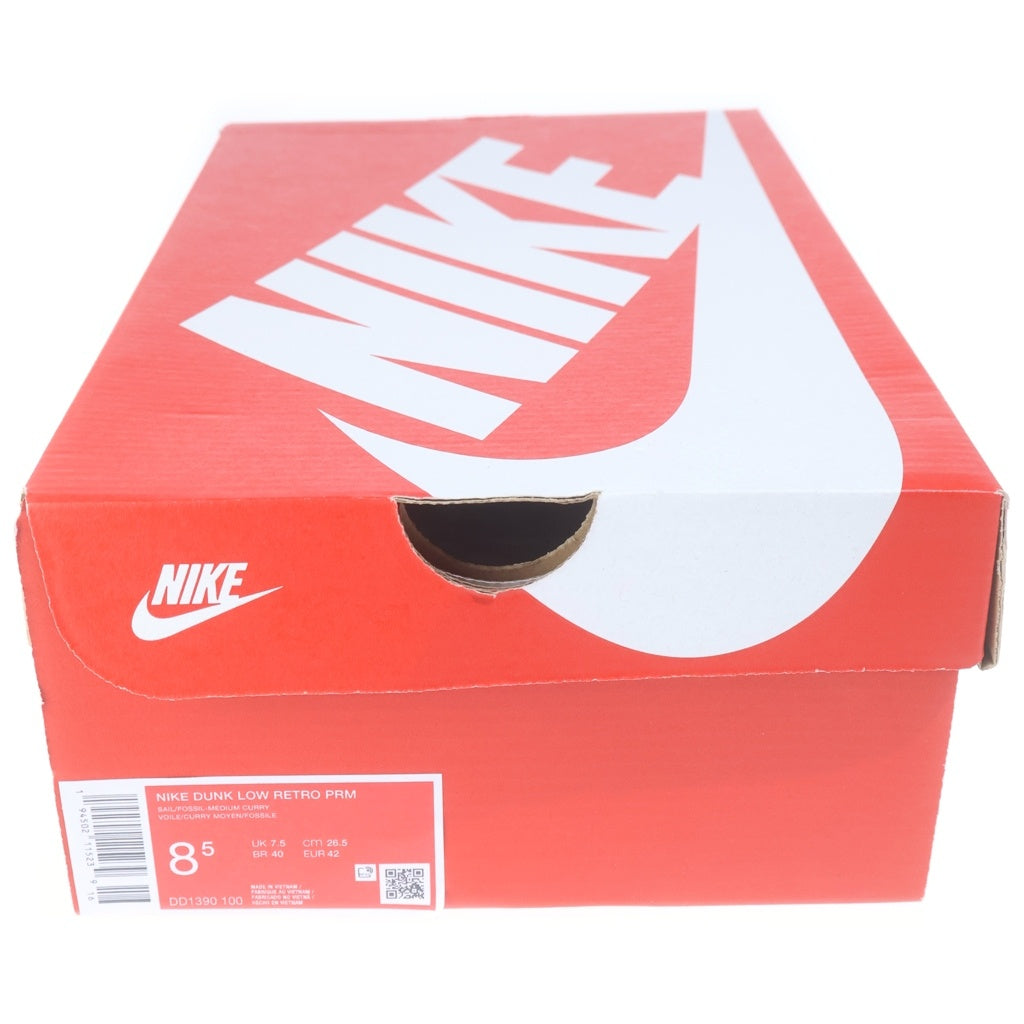 NIKE(ナイキ) DUNK LOW RETRO PRM MEDIUM CURRY DD1390‐100 ダンク ミディアムカレー ローカットスニーカー ブラウン/ベージュ US8.5/26.5cm