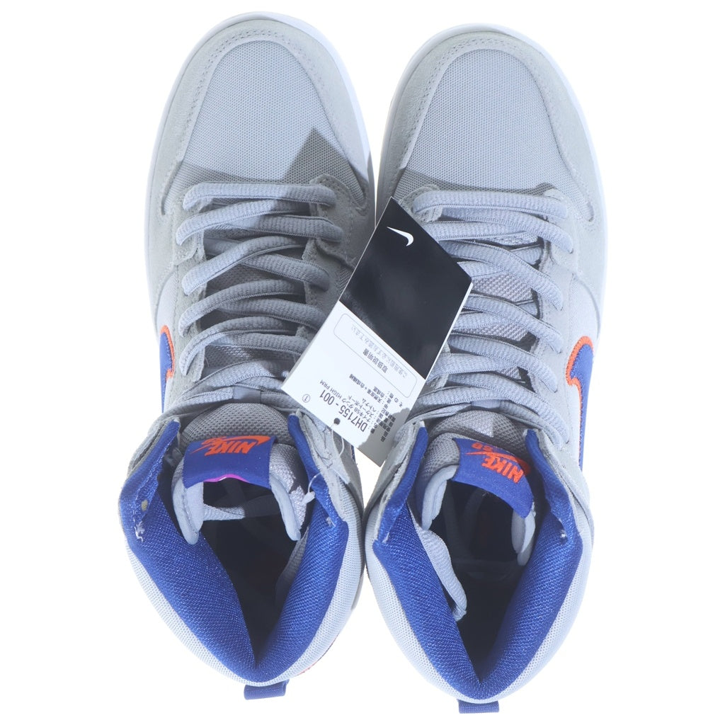 NIKE SB(ナイキエスビー) DUNK HIGH RUSH BLUE AND TEAM ORANGE NEW YORK METS DH7150-001 ニューヨークメッツ ハイカットスニーカー グレー US8.5/26.5cm