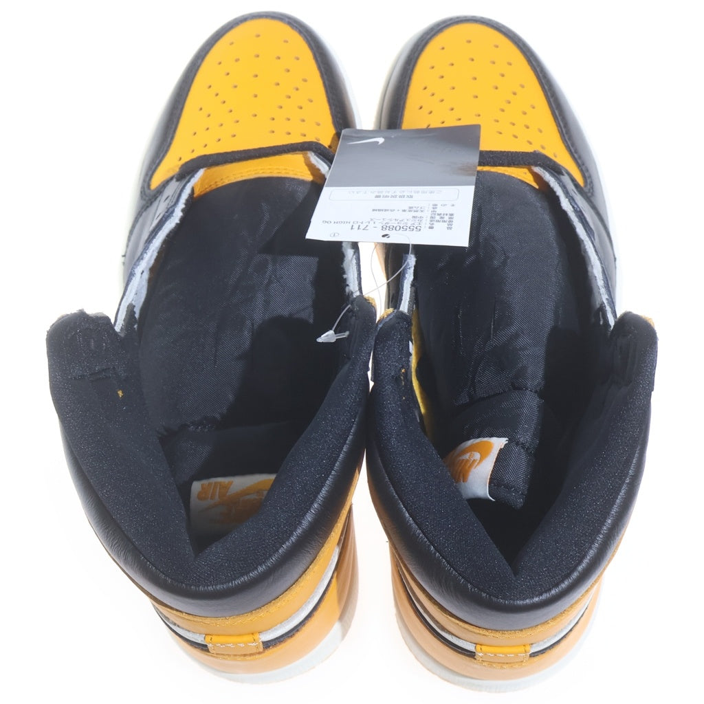 NIKE(ナイキ) AIR JORDAN RETRO HIGH OG TAXI 555088-711 エアジョーダン 1 レトロ タクシー ハイカットスニーカー イエロー/ブラック US8.5/26.5cm