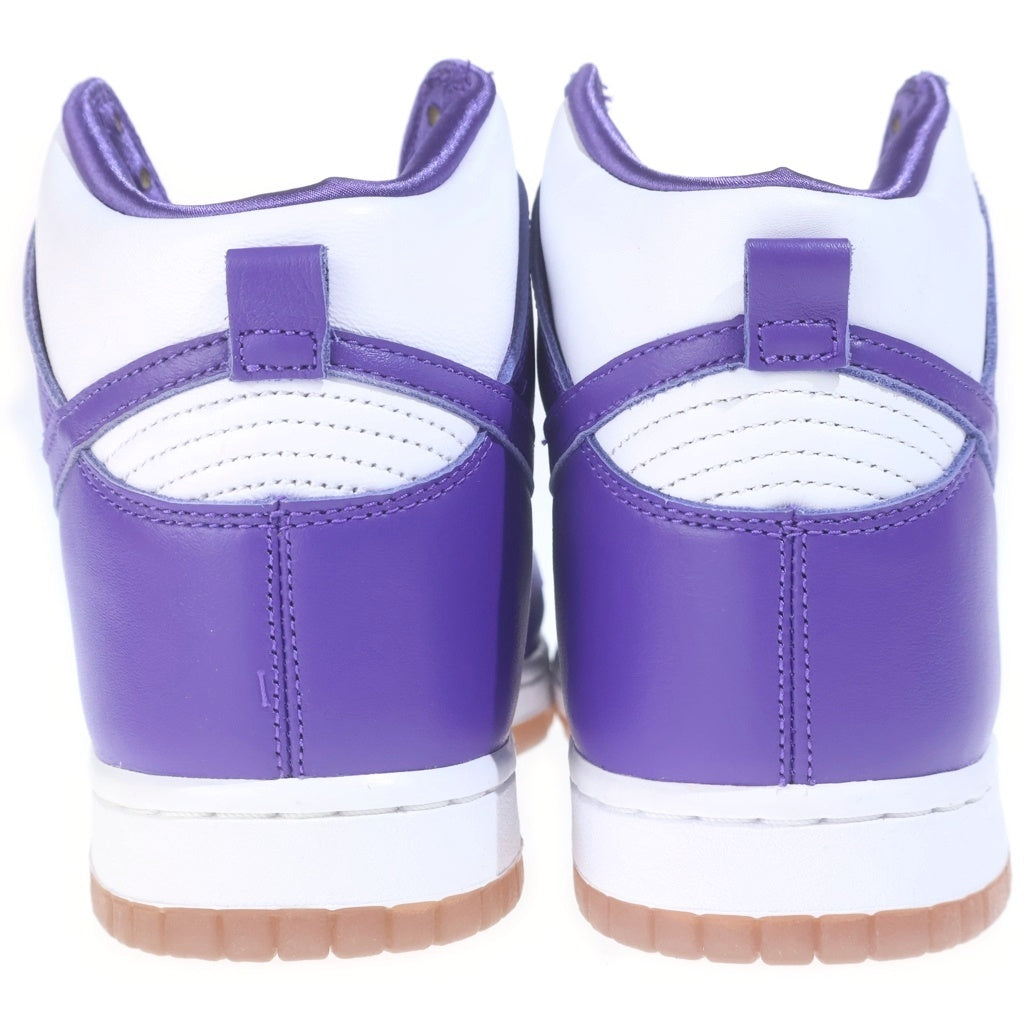 NIKE(ナイキ) DUNK HIGH WMNS VARSITY PURPLE ウィメンズ ダンク ハイカットスニーカー ホワイト/パープル US10.5/27.5cm DC5382-100