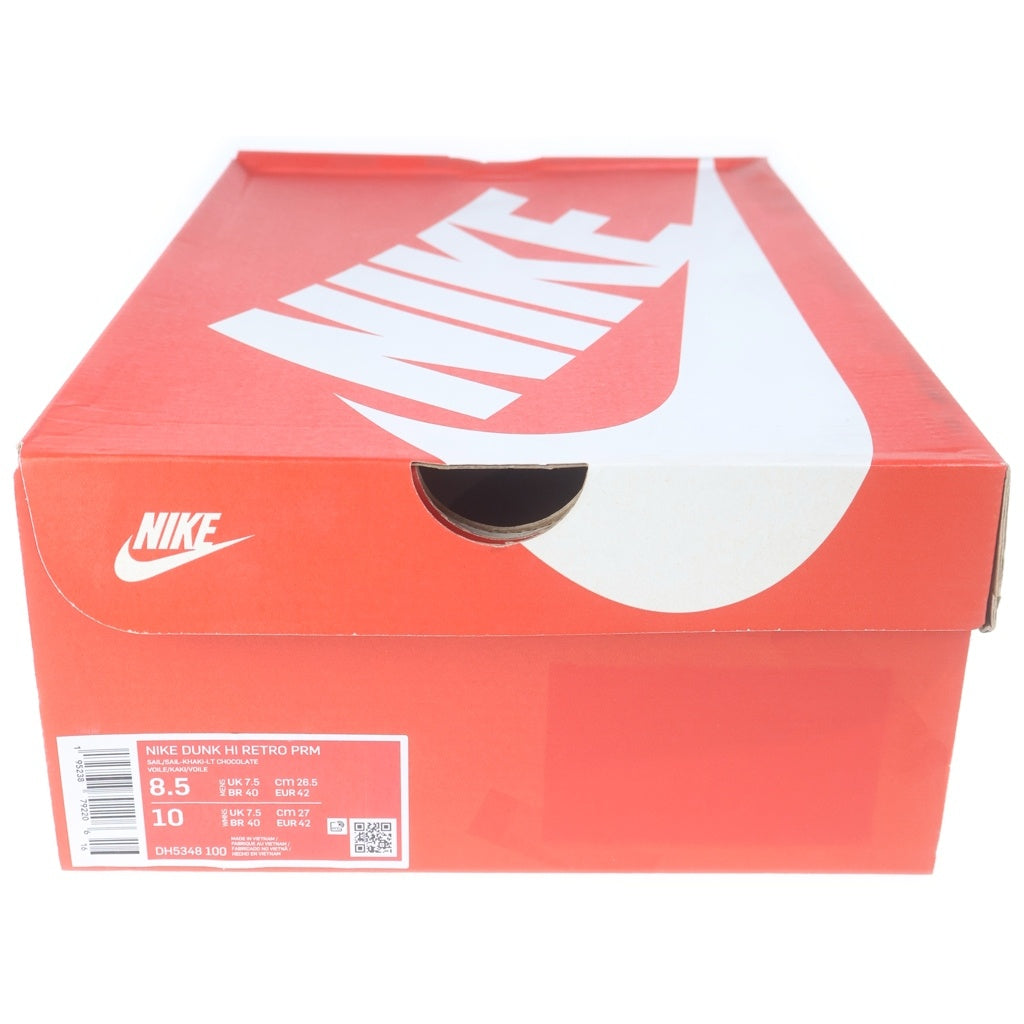 NIKE(ナイキ) DUNK HIGH PRM LIGHT CHOCOLATE DH5348-100 ダンク プレミアム ハイカットスニーカー ブラウン US8.5/26.5cm