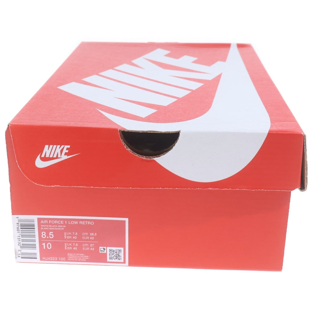 NIKE(ナイキ) AIR FORCE 1 LOW RETRO ESCAPE HJ4323-100 エアフォース1 レトロ エスケープ ローカットスニーカー ホワイト/ブラウン US8.5/26.5cm