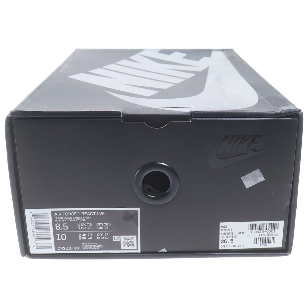 NIKE(ナイキ) AIR FORCE 1 REACT LV8 ALL-STAR CV2218-001 エアフォース1 リアクト ローカットスニーカー ブラック US8.5/26.5cm