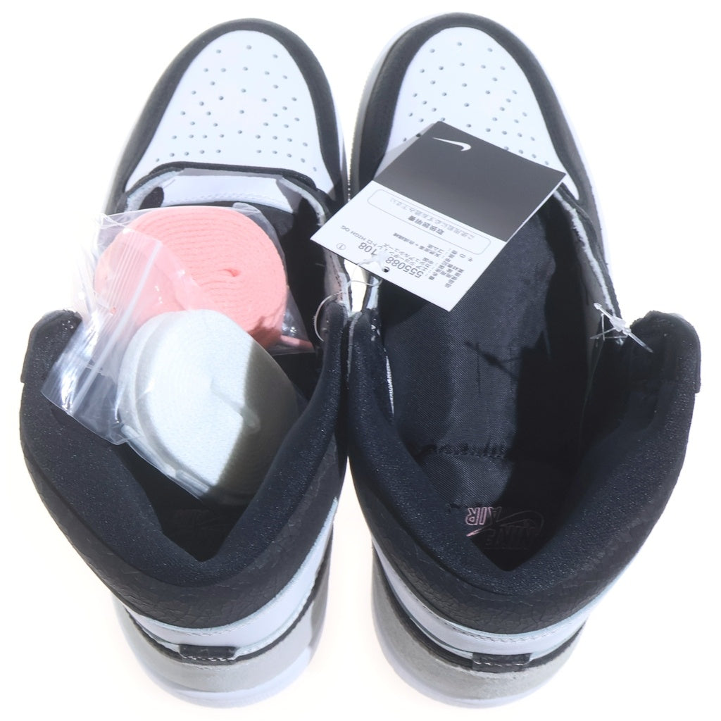 NIKE(ナイキ) AIR JORDAN 1 HIGH BLEACHED CORAL 555088-108 エアジョーダン1 OG ハイカットスニーカー ブラック/ホワイト/グレー US8.5/26.5cm