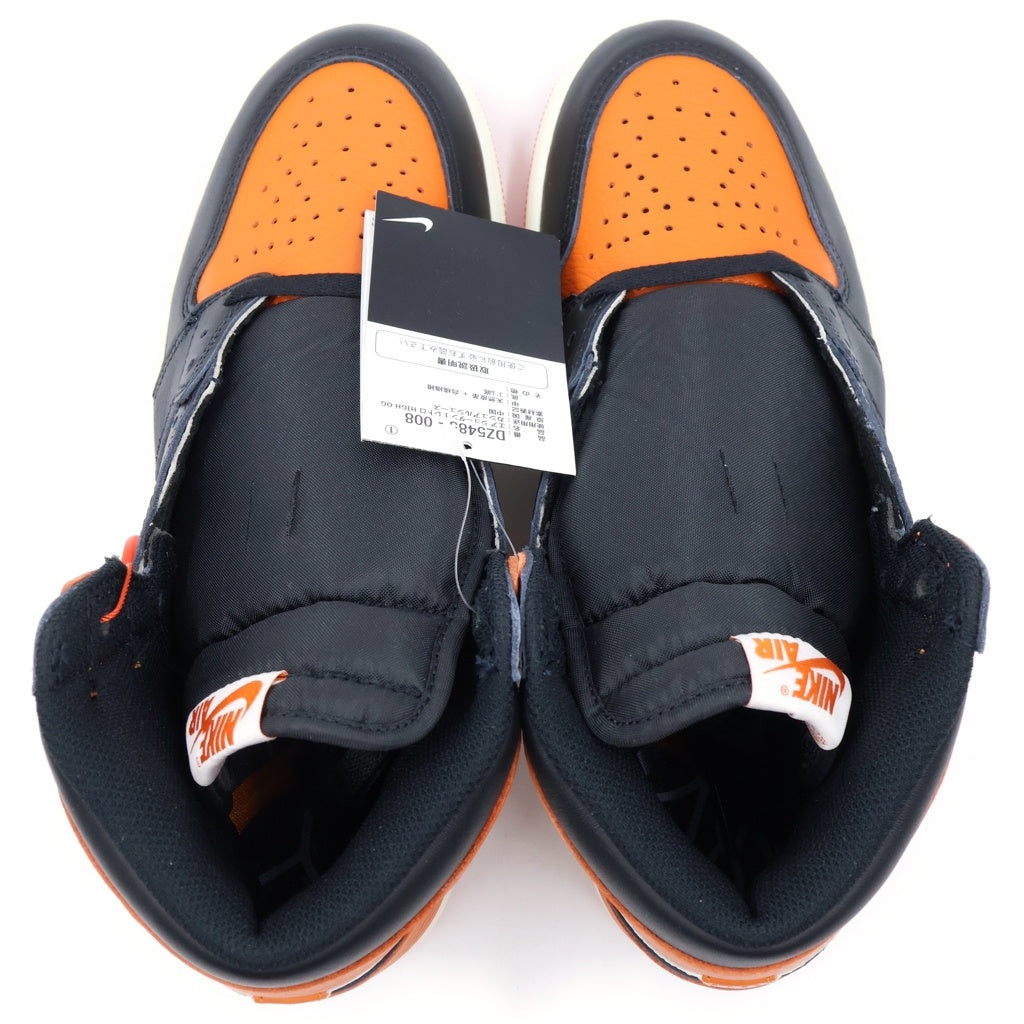 NIKE(ナイキ) AIR JORDAN 1 RETRO HIGH OG SHATTERED BACKBOARD DZ5485-008 エアジョーダン1 レトロ ハイカットスニーカー オレンジ/ブラック US8.5/26.5cm