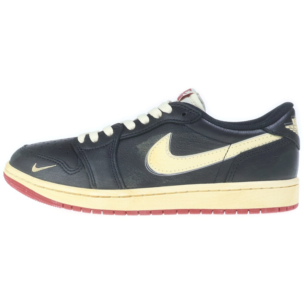 NIKE(ナイキ) ×Nigel Sylvester AIR JORDAN 1 RETRO LOW OG IB8958-001 ナイジェルシルベスター エアジョーダン1 レトロ ローカットスニーカー ブラック US8.5/26.5cm