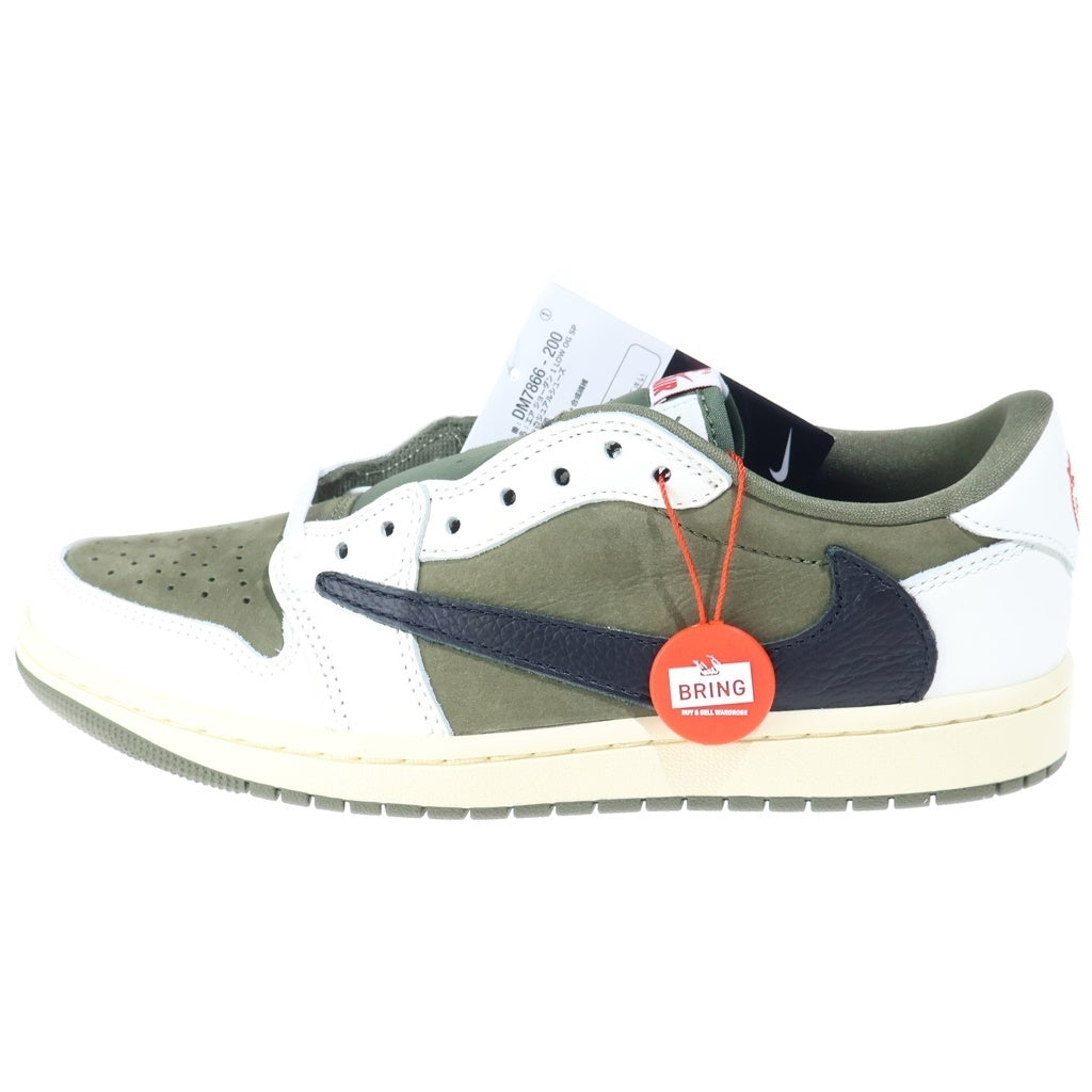 NIKE(ナイキ) ×TRAVIS SCOTT AIR JORDAN1 LOW OG SP トラヴィススコット エアジョーダン1 ローカットスニーカー カーキ US8.5/26.5cm DM7866-200