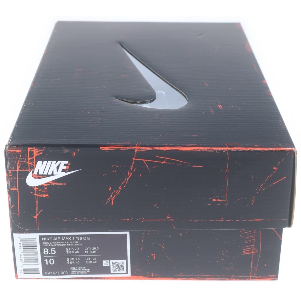 NIKE(ナイキ) AIR MAX 1 OG FV7477-002 エアマックス1 86 ローカットスニーカー シルバー/グレー US8.5/26.5cm