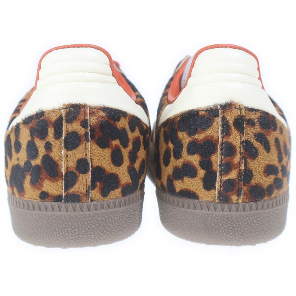 adidas(アディダス) WMNS SAMBA OG LEOPARD ウィメンズ サンバ レオパード ハラコレザー ローカットスニーカー ブラウン US10.5/27.5cm JI2734