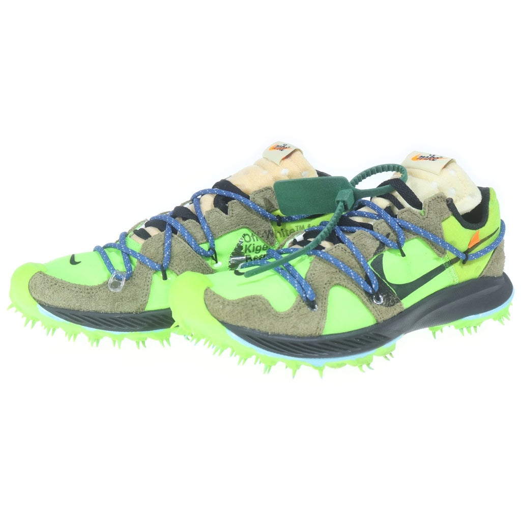 NIKE(ナイキ) ×OFF-WHITEAIR WMNZ ZOOM TERRA KIGER 5 CD8179-300 オフホワイト ウィメンズ ズームテラ カイガー5 ローカットスニーカー グリーン US9.5/26.5cm