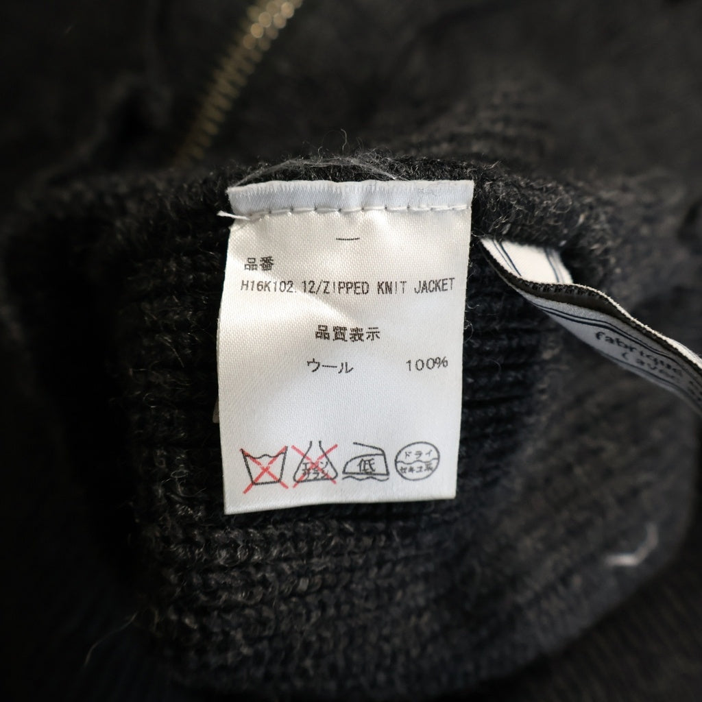 AMI Alexandre Mattiussi(アミアレクサンドルマテュッシ) ジップアップ タートルネック ハイネック ウール ニット セーター グレー
