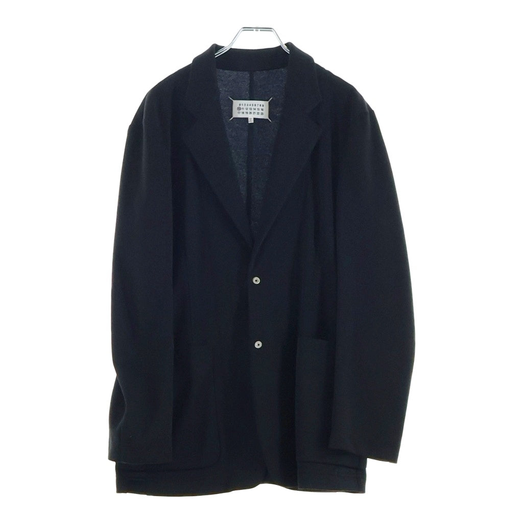 Maison Martin Margiela(メゾンマルタンマルジェラ) 19SS コットンスキューバブレザー 2B シングルテーラードジャケット ブラック S50BN0387 S23168