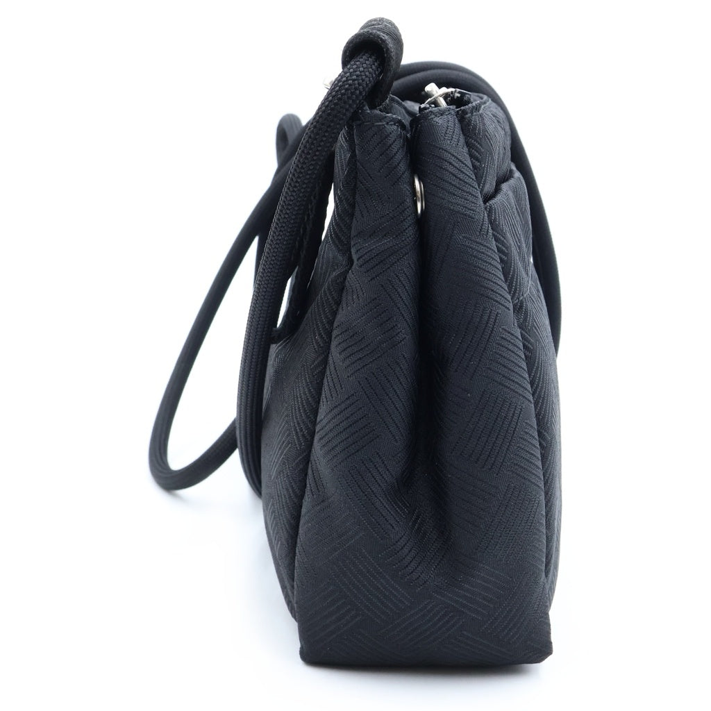 BOTTEGA VENETA(ボッテガヴェネタ) イントレチャート ジャガード ナイロン ショルダーバッグ ブラック レディース