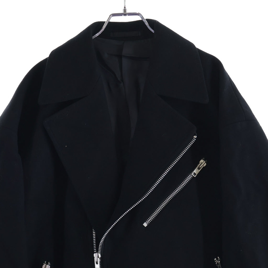 LAD MUSICIAN(ラッドミュージシャン) 23AW MELTON RIDERS COAT メルトンウール ダブルライダースジャケット ブラック 2223-314