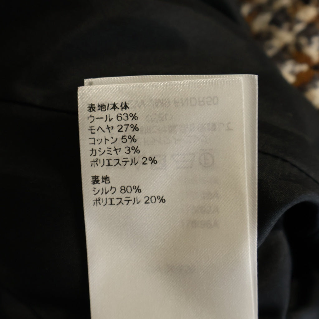 LOUIS VUITTON(ルイヴィトン) 22AW モノグラム総柄 ゴールドボタンベルトデザイン ツイード 半袖ワンピース レディース ブラウン RW222W JM9 FNDR50