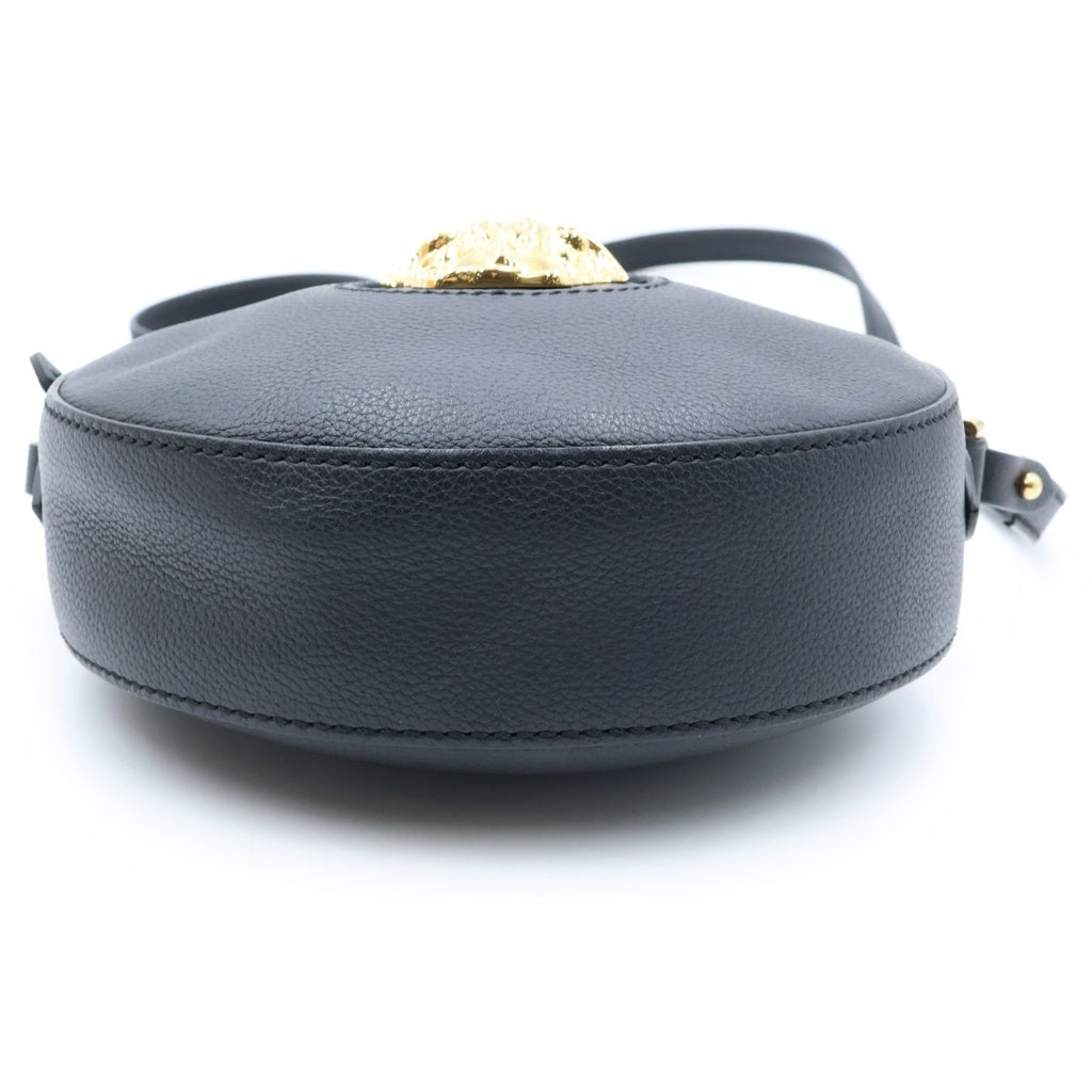 VERSACE(ヴェルサーチ) La Medusa Round Crossbody Bag メデューサ ラウンド レザーショルダーバッグ レディース ブラック DBFI050