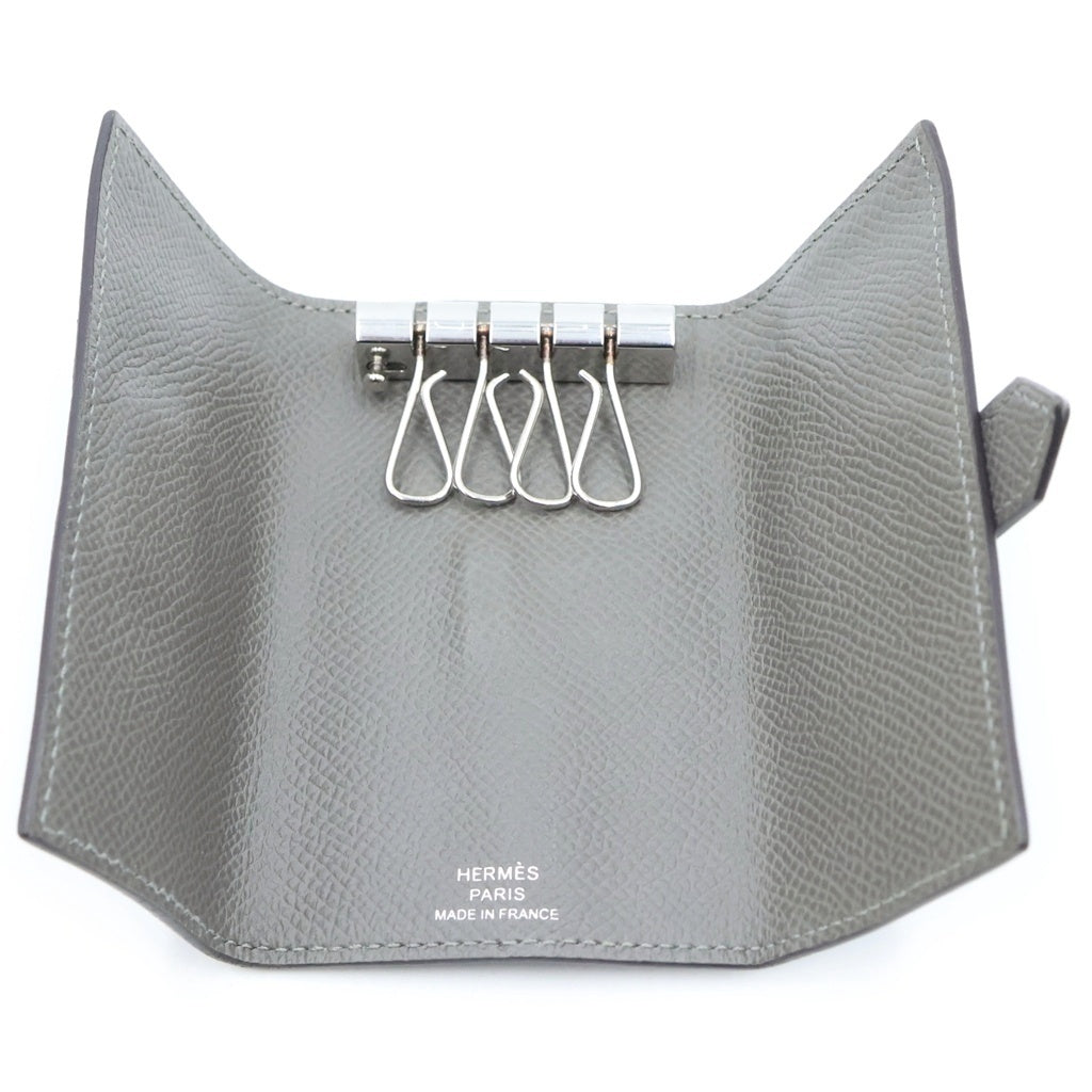 HERMES(エルメス) ベアン 4連 キーケース U刻印 シルバー金具 グレー レディース
