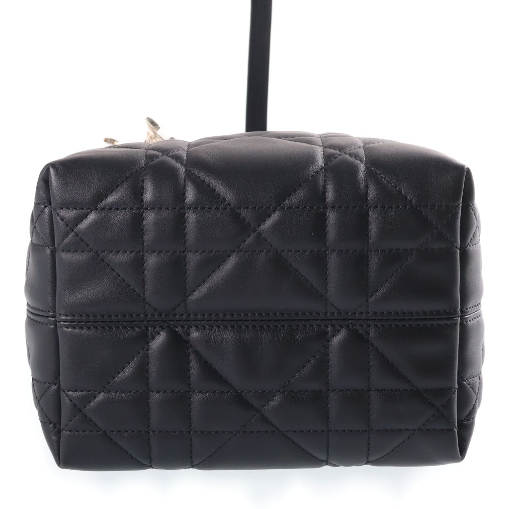 Christian Dior(クリスチャンディオール) マクロカナージュ トゥジュール レザー 2WAY ハンドバッグ ブラック レディース