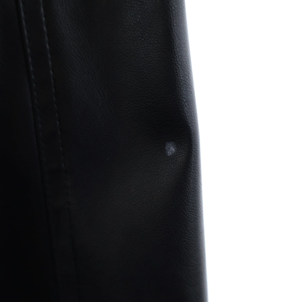 DIESEL(ディーゼル) P-MARTY-LTHF 3Dシルエットデザイン フェイクレザー ワイド パンツ ブラック A13902