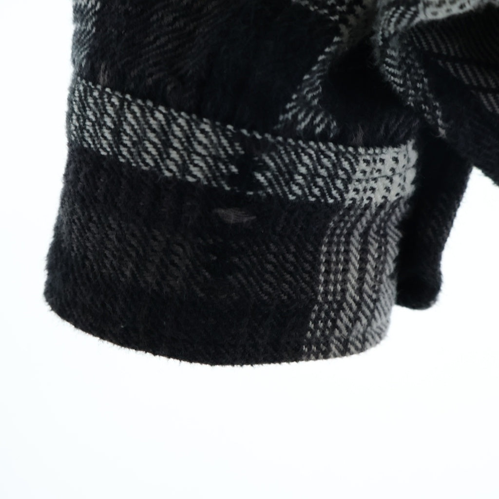 SUPREME(シュプリーム) 18AW Hooded Jacquard Flannel Shirt フーデッドジャガードフランネルチェックシャツ ブラック