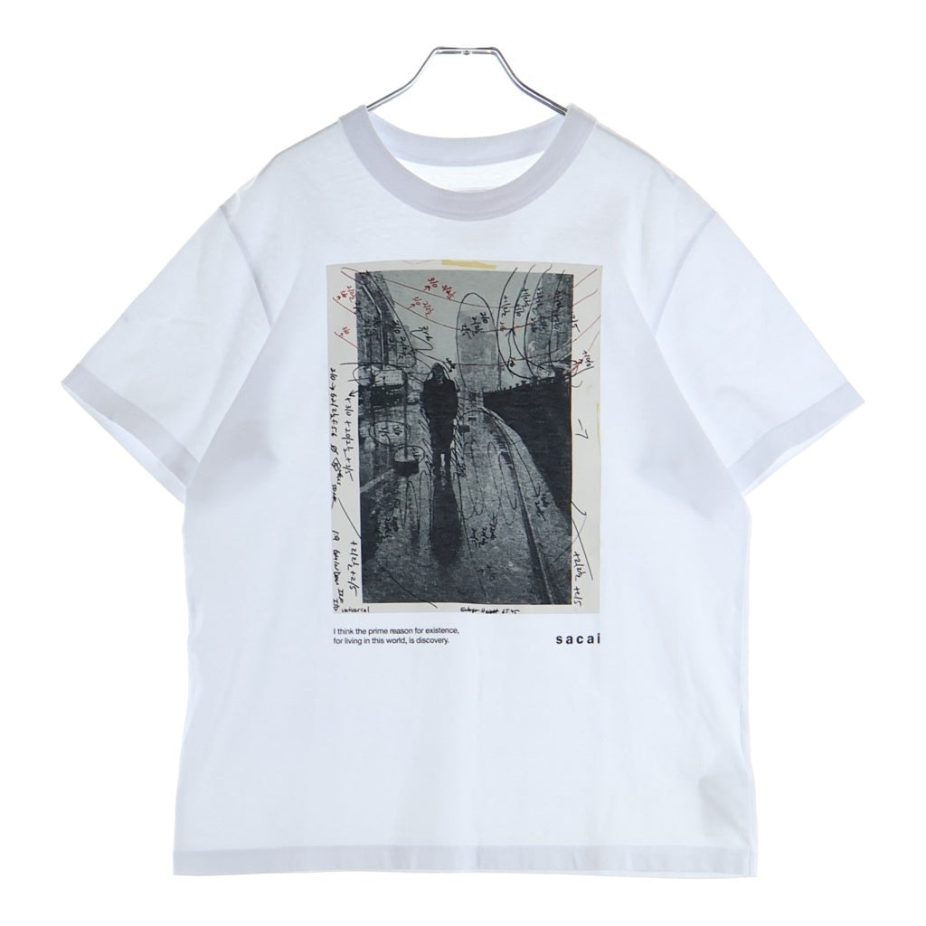 Sacai(サカイ) 25SS James Dean Photo T-Shirt ジェームス ディーン フォトプリントクルーネック半袖Tシャツカットソー ホワイト 25-0919S