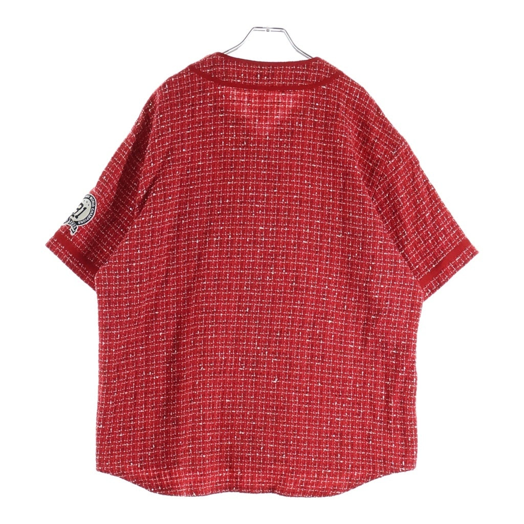SUPREME(シュプリーム) 25AW Boucle Baseball Jersey ブークレ ベースボール ジャージー 半袖シャツ レッド