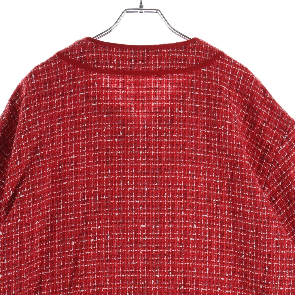 SUPREME(シュプリーム) 25AW Boucle Baseball Jersey ブークレ ベースボール ジャージー 半袖シャツ レッド