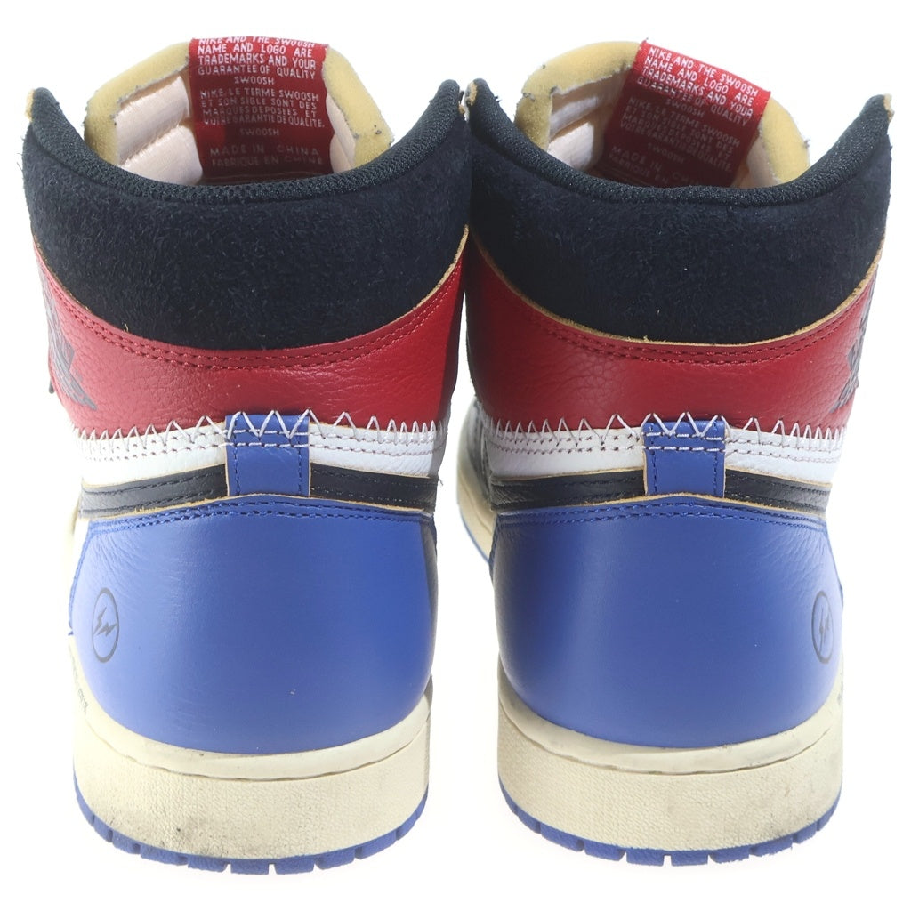 NIKE(ナイキ) ×fragment design ×UNION AIR JORDAN 1 HIGH OG BLACK VARSITY RED IO7847-002 フラグメントデザイン ユニオン エアジョーダン1 ハイカットスニーカー マルチ US11/29cm
