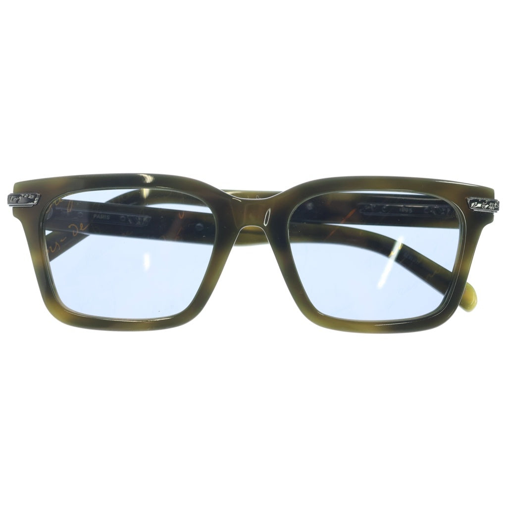Berluti(ベルルッティ) ラディアント アセテート カリグラフィ柄レンズサングラス メガネ アイウェア カーキ BL40037I