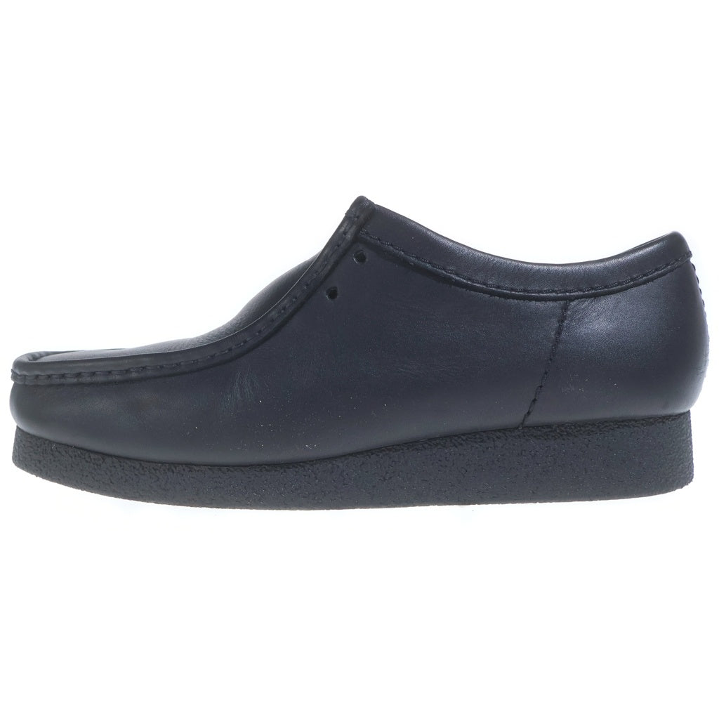 Clarks(クラークス) Wallabee EVO WP ワラビー エヴォ ウォータープルーフ レザー ローカットシューズ ブラック 26177832