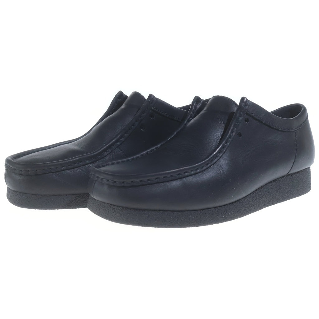 Clarks(クラークス) Wallabee EVO WP ワラビー エヴォ ウォータープルーフ レザー ローカットシューズ ブラック 26177832