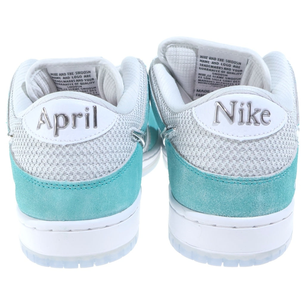 NIKE SB(ナイキエスビー) ×APRIL SKATEBOARDS DUNK LOW PRO QS FD2562-400 エイプリルスケートボード ダンク ローカットスニーカー ホワイト/ブルー US9.5/27.5cm